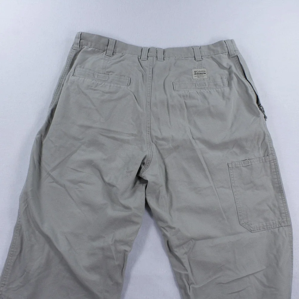 Columbia Men's Gray Granite Cloth Hiking Pants Size 36x30 Outdoor Utility
